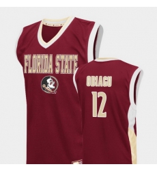 Men Florida State Seminoles Ike Obiagu Red Fadeaway College Basketball Jersey