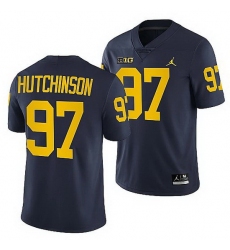 Michigan Wolverines Aidan Hutchinson Navy Home Men'S Jersey