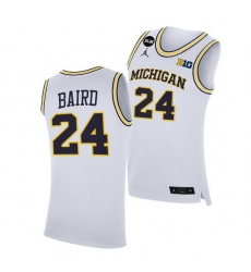 Michigan Wolverines C.J. Baird 2021 Big Ten Regular Season Champions Blm White Jersey