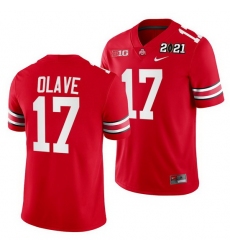 Ohio State Buckeyes Chris Olave Scarlet 2021 Sugar Bowl Champions College Football Playoff College Football Playoff Jersey