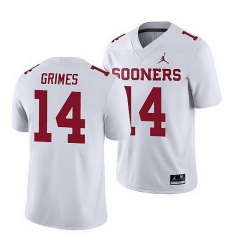 Oklahoma Sooners Reggie Grimes White Game Men'S Jersey