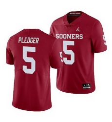 Oklahoma Sooners T.J. Pledger Crimson Limited Men'S Jersey