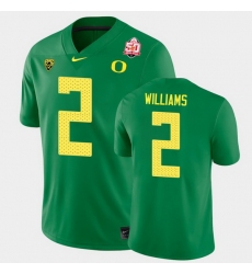 Men Oregon Ducks Devon Williams 2021 Fiesta Bowl Green Game Jersey 0A