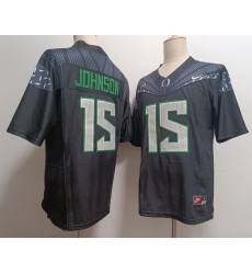 Oregon Ducks #15 Tez Johnson Black Stitched NCAA Football Jersey