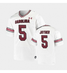 Men South Carolina Gamecocks Dakereon Joyner Replica White Premiere Football Jersey