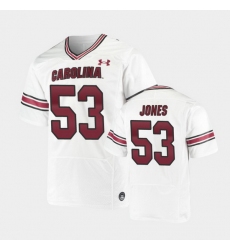 Men South Carolina Gamecocks Ernest Jones Replica White Premiere Football Jersey