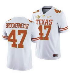 Texas Longhorns Luke Brockermeyer White 2021 Red River Showdown Men Jersey