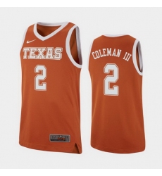 Texas Longhorns Matt Coleman Iii Texas Orange Replica Men'S Jersey