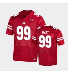 Men Wisconsin Badgers J.J. Watt Premier Red Football Jersey