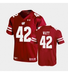 Men Wisconsin Badgers T.J. Watt Replica Red Football Jersey