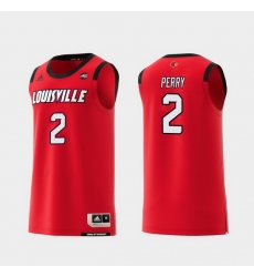 Men Louisville Cardinals Darius Perry Red Replica College Basketball Jersey