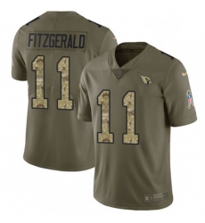 Men Nike Arizona Cardinals 11 Larry Fitzgerald Limited OliveCamo 2017 Salute to Service NFL Jersey