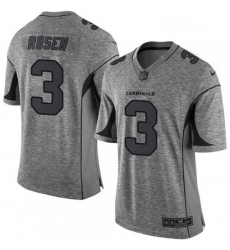 Men Nike Arizona Cardinals 3 Josh Rosen Limited Gray Gridiron NFL Jersey