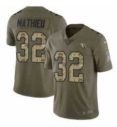 Men Nike Arizona Cardinals 32 Tyrann Mathieu Limited OliveCamo 2017 Salute to Service NFL Jersey