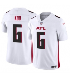 Men Atlanta Falcons 6 Younghoe Koo White 2023 F U S E  Vapor Untouchable Limited Stitched Football Jersey