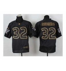 Nike Atlanta Falcons 32 Jacquizz Rodgers Black Elite 2014 PRO Gold Lettering Fashion NFL Jersey