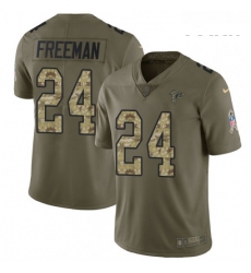 Youth Nike Atlanta Falcons 24 Devonta Freeman Limited OliveCamo 2017 Salute to Service NFL Jersey