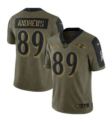 Men's Baltimore Ravens Mark Andrews Nike Olive 2021 Salute To Service Limited Player Jersey