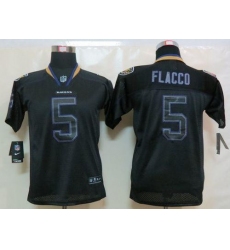 Nike Ravens #5 Joe Flacco Lights Out Black Youth Stitched NFL Elite Jersey