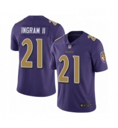 Youth Baltimore Ravens 21 Mark Ingram II Limited Purple Rush Vapor Untouchable Football Jersey