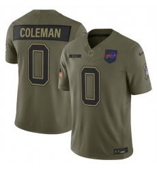 Men Buffalo Bills 0 Keon Coleman Olive 2025 F U S E  Salute to Service Limited Stitched Football Jersey