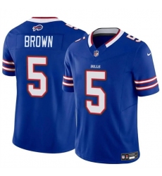 Men Buffalo Bills 5 Anthony Brown Blue 2024 F U S E  Vapor Untouchable Limited Stitched Football Jersey