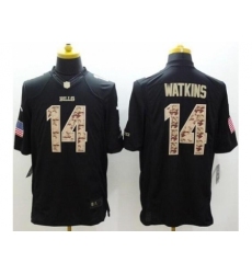 Nike Buffalo Bills 14 Sammy Watkins Black Limited Salute to Service NFL Jersey