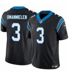 Men Carolina Panthers 3 Princely Umanmielen Black 2025 F U S E  Vapor Limited Stitched Football Jersey