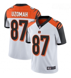 Bengals 87 C J  Uzomah White Men Stitched Football Vapor Untouchable Limited Jersey