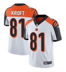 Youth Nike Bengals #81 Tyler Kroft White Stitched NFL Vapor Untouchable Limited Jersey