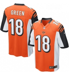 Youth Nike Cincinnati Bengals 18 AJ Green Game Orange Alternate NFL Jersey