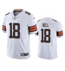 Men Cleveland Browns 18 David Bell White Vapor Untouchable Limited Stitched Jersey