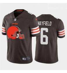 Nike Browns 6 Baker Mayfield Brown Team Big Logo Vapor Untouchable Limited Jersey