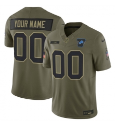 Men Detroit Lions Active Player Custom Olive 2025 F U S E  Salute to Service Limited Stitched Football Jersey