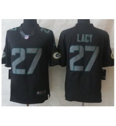 Nike Green Bay Packers 27 Eddie Lacy Black LIMITED Impact NFL Jerseys