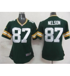 Womens Nike Green Bay Packers 87 Nelson Green Nike NFL Jerseys