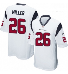 Men Nike Houston Texans 26 Lamar Miller Game White NFL Jersey