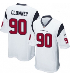 Men Nike Houston Texans 90 Jadeveon Clowney Game White NFL Jersey