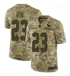 Texans 23 Carlos Hyde Camo Men Stitched Football Limited 2018 Salute To Service Jersey