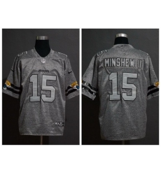 Jaguars 15 Gardner Minshew II 2019 Gray Gridiron Gray Vapor Untouchable Limited Jersey