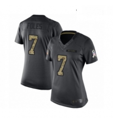 Womens Jacksonville Jaguars 7 Nick Foles Limited Black 2016 Salute to Service Football Jersey