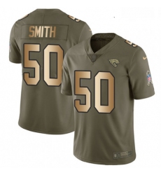 Youth Nike Jacksonville Jaguars 50 Telvin Smith Limited OliveGold 2017 Salute to Service NFL Jersey