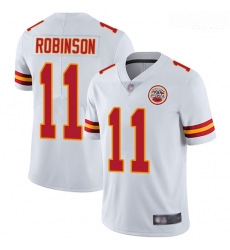 Chiefs 11 Demarcus Robinson White Men Stitched Football Vapor Untouchable Limited Jersey