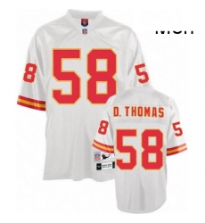 Mitchell And Ness Kansas City Chiefs 58 Derrick Thomas White Authentic Throwback NFL Jersey