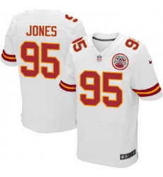 Nike Chiefs #95 Chris Jones White Mens Stitched NFL Elite Jersey