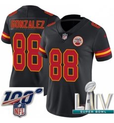 2020 Super Bowl LIV Women Nike Kansas City Chiefs #88 Tony Gonzalez Limited Black Rush Vapor Untouchable NFL Jersey