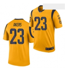 Men Nike Rams 23 Cam Akers Gold Rush Limtited Jersey