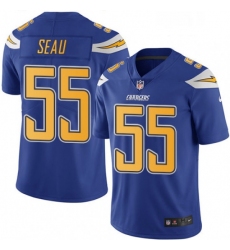 Youth Nike Los Angeles Chargers 55 Junior Seau Limited Electric Blue Rush Vapor Untouchable NFL Jersey