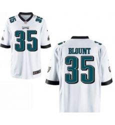 Men Eagle #35 Blount White ELite Jersey