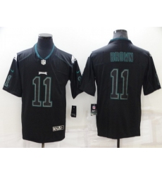 Men Philadelphia Eagles 11 A J Brown Lights Out Black Color Rush Limited Stitched Jerse